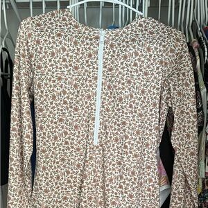 Kavala Collective CREAM BOHO SULAWESI SURF SUIT Swim Suit Long Sleeve Size Large